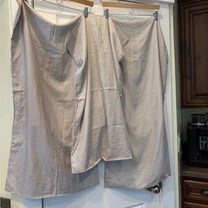 Luxurious Gray Bamboo/Linen Blend Pillow Sham Set